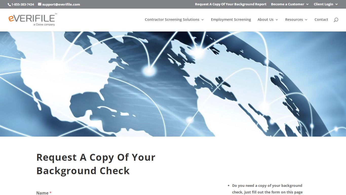 Background Check - Request A Copy Form | eVerifile